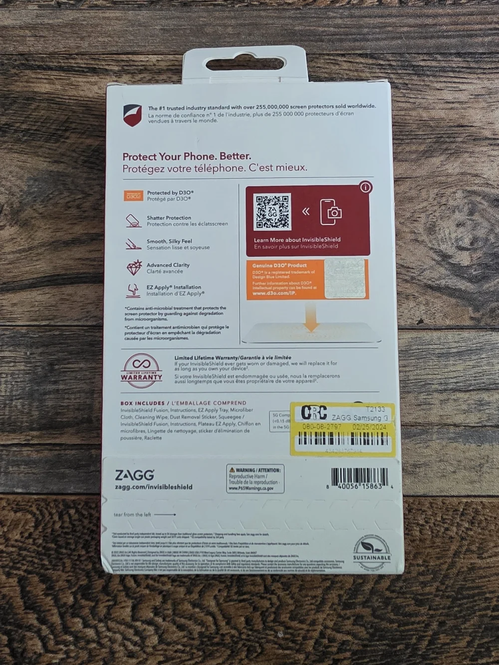 ZAGG InvisibleShield Fusion Screen Protector for Samsung Galaxy S22